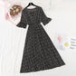 New French retro super fairy red Pleated Chiffon Long Skirt  4526