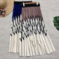 Spring/summer skirt, rhomboid print pleated skirt, high waist, striped patchwork  3675