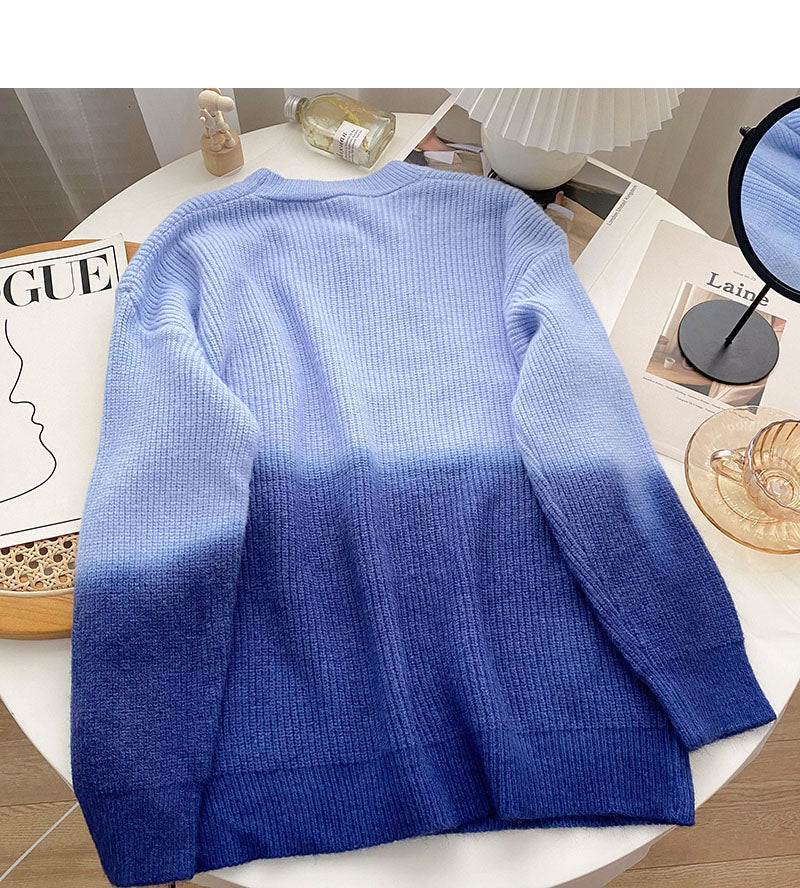 Nischendesign, personalisierter, gestrickter, langärmliger Pullover mit losem Oberteil 6111