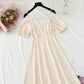 New French pearl shoulder strap temperament small skirt  4228