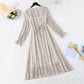 French retro floral lace up waist slim temperament long skirt  3924