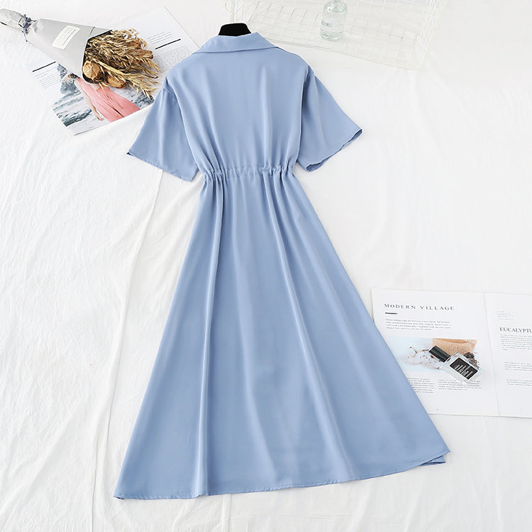 Leichtes, wind- und schneegesponnenes Kleid mit schmaler Taille 4685