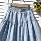 High waist floral skirt, fresh pleated skirt, short mini skirt  3582