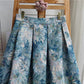 Bemalter Jacquard-Regenschirmrock mit hoher Taille, neuer Stil, bestickter blau-weißer Porzellan-Ölgemälderock, bauschiger Rock, Vintage-Rock 3546