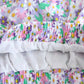 Flowers little fresh skirt, spliced A-line, skirt high waist skirt ,umbrella skirt  3574