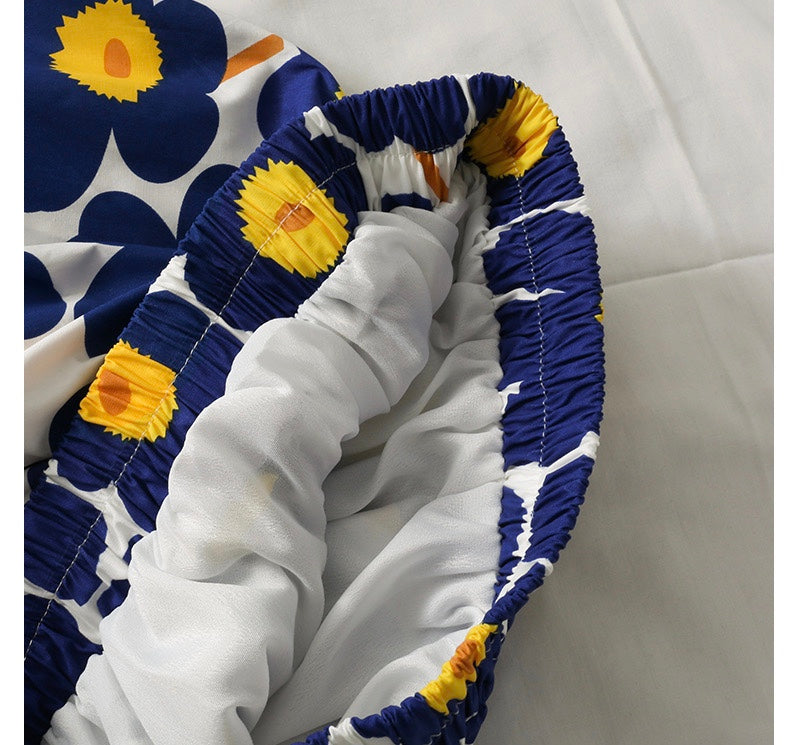 Jupe trapèze florale fraîche, taille haute, ample, jupe midi élégante 3596