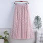 New style, starry sky skirt, fairy A line bouffant long skirt, sequined star tulle skirt  3590