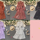 Modisches A-Linien-Tupfen-Langarmkleid Modekleid 10924