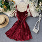 Niedliches kurzes Samtkleid in A-Linie Modekleid 10789 